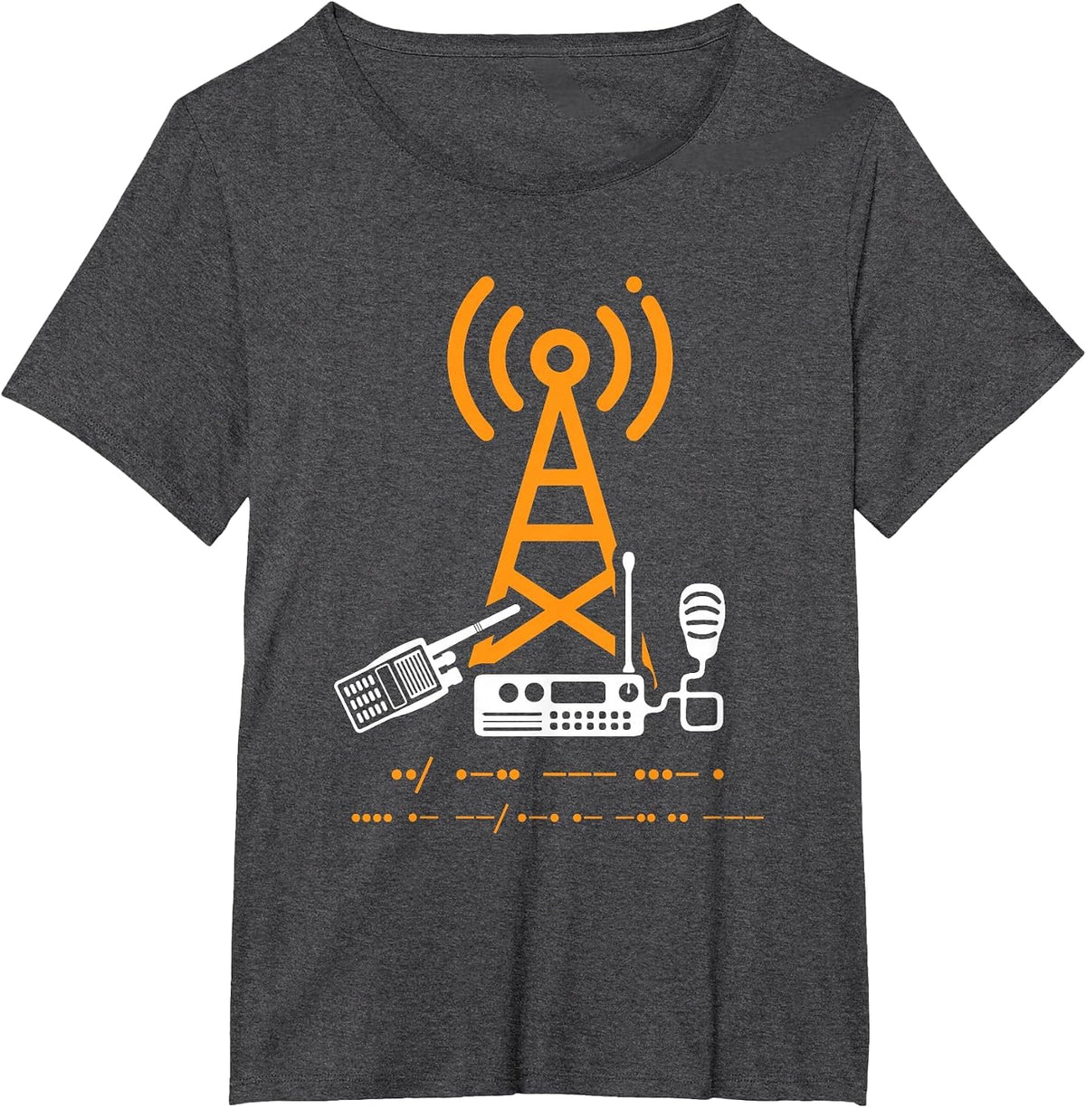 Morse Code Ham Radio - Ham Radio Operator T-Shirt - Dark Heather Grey