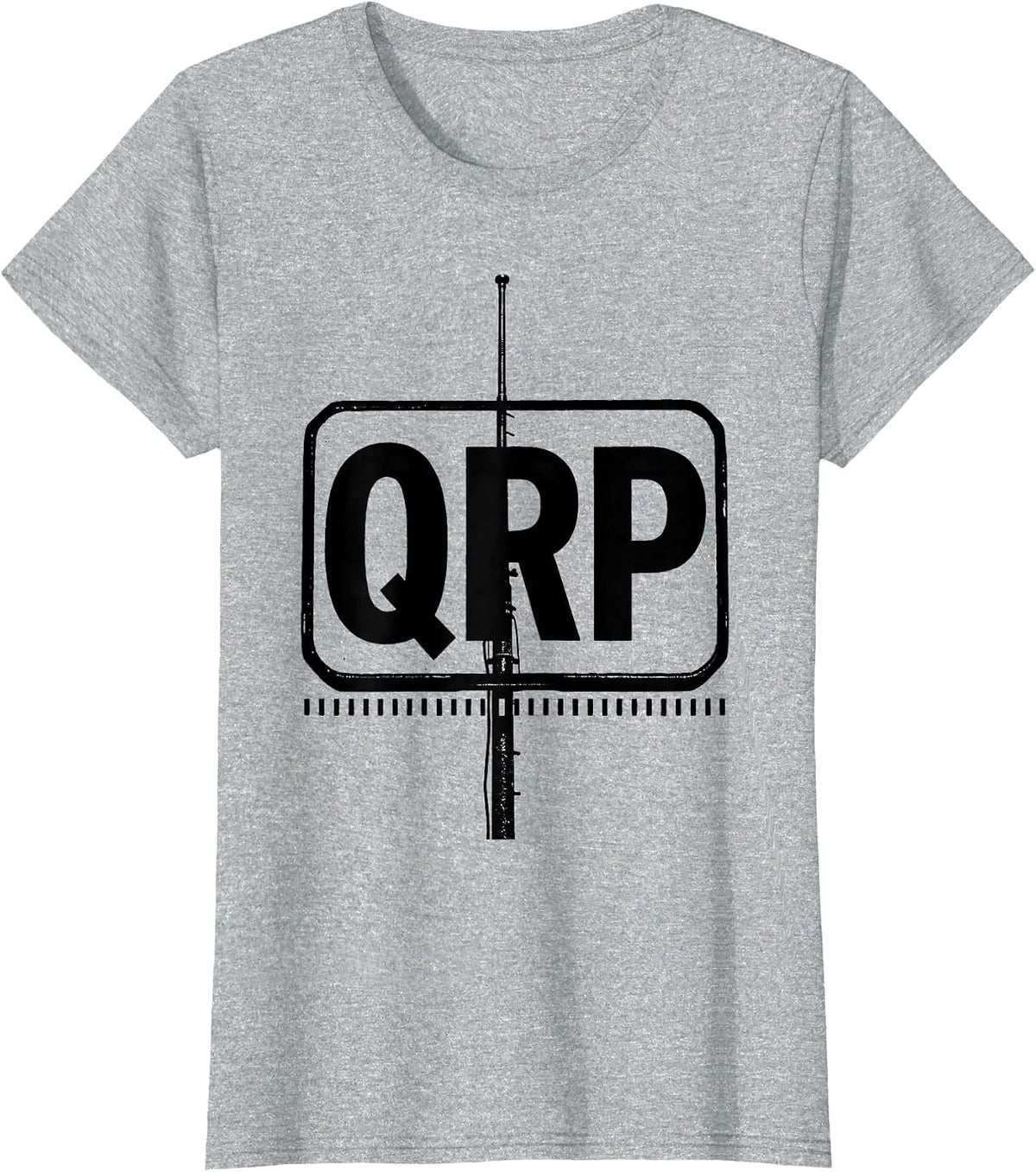 QRP Funny Ham Radio Operator Humor Gift for Dad T-Shirt - Heather Grey