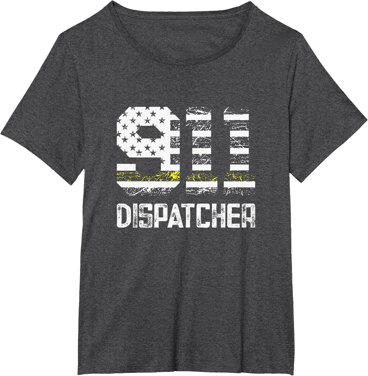 Fire Police Dispatcher 911 Emergency Services T-Shirt - Dark Heather Grey