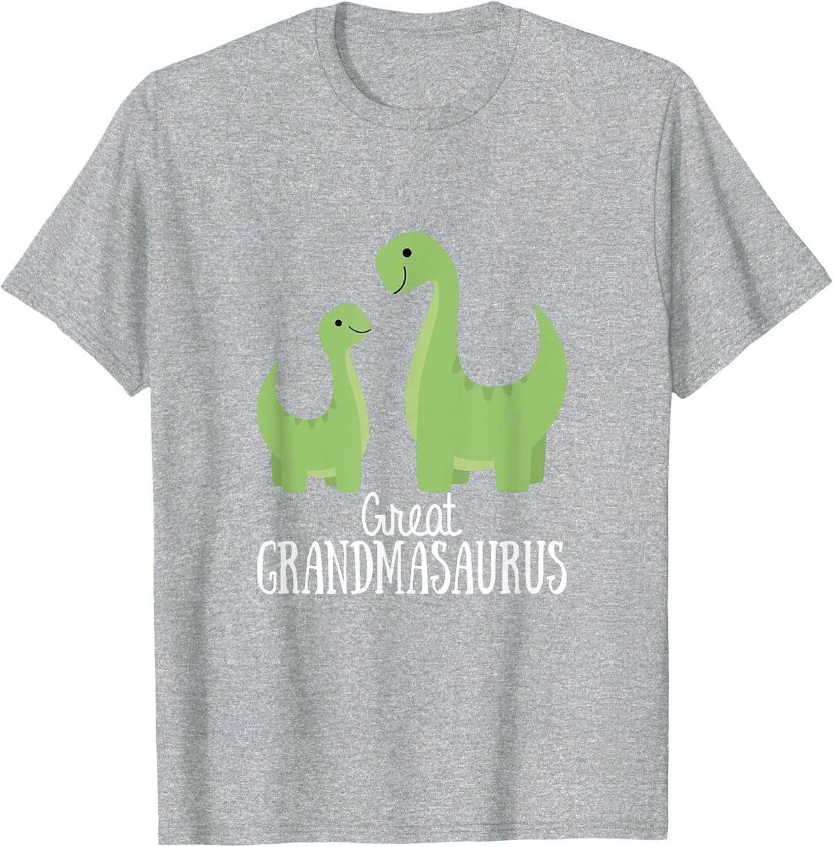 Great Grandmasaurus T-Shirt Grandma Saurus Dinosaur T-Shirt T-Shirt - Heather Grey