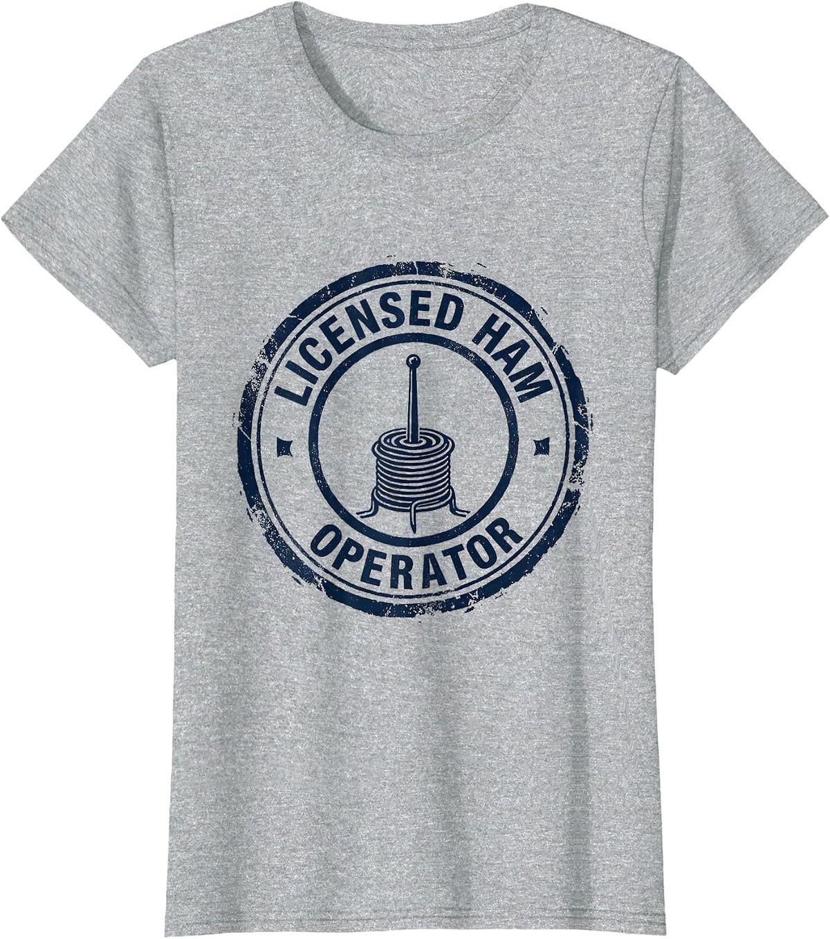 Licensed Ham Operator Funny Ham Radio Operator Hobbyist Gift T-Shirt - Heather Grey