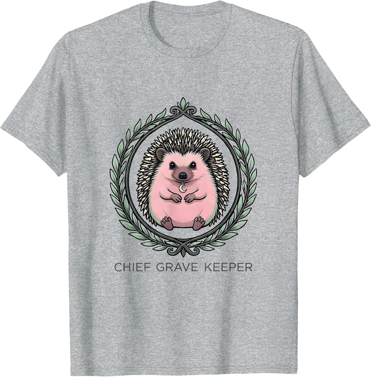 Men's Chief Grave Keeper Pastel Goth Kawaii Alt Fashion T-Shirt - Heather Grey