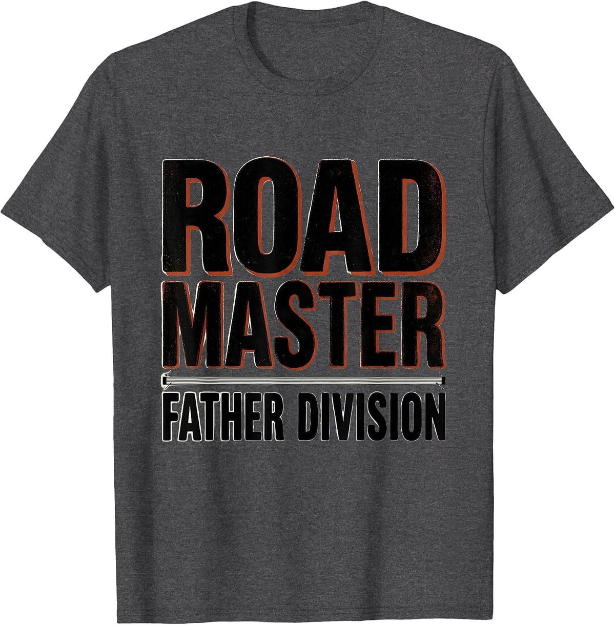 Men's Roadmaster Father Division Funny Train Enthusiast Model T-Shirt - Dark Heather Grey