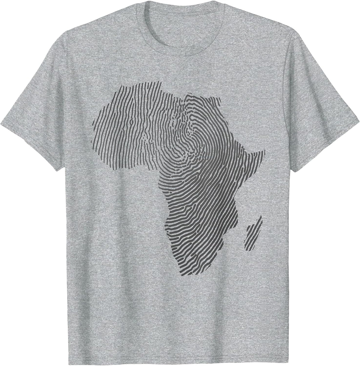 Cool Africa Map Art for Men Women Afrocentric African Print T-Shirt - Heather Grey