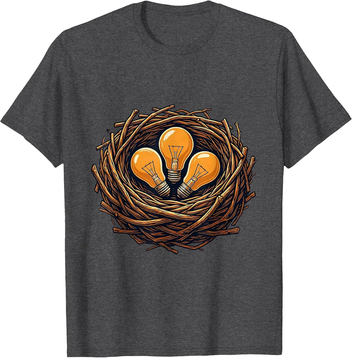 Paraprofessional Lightbulb Nest Graphic T-Shirt - Dark Heather Grey