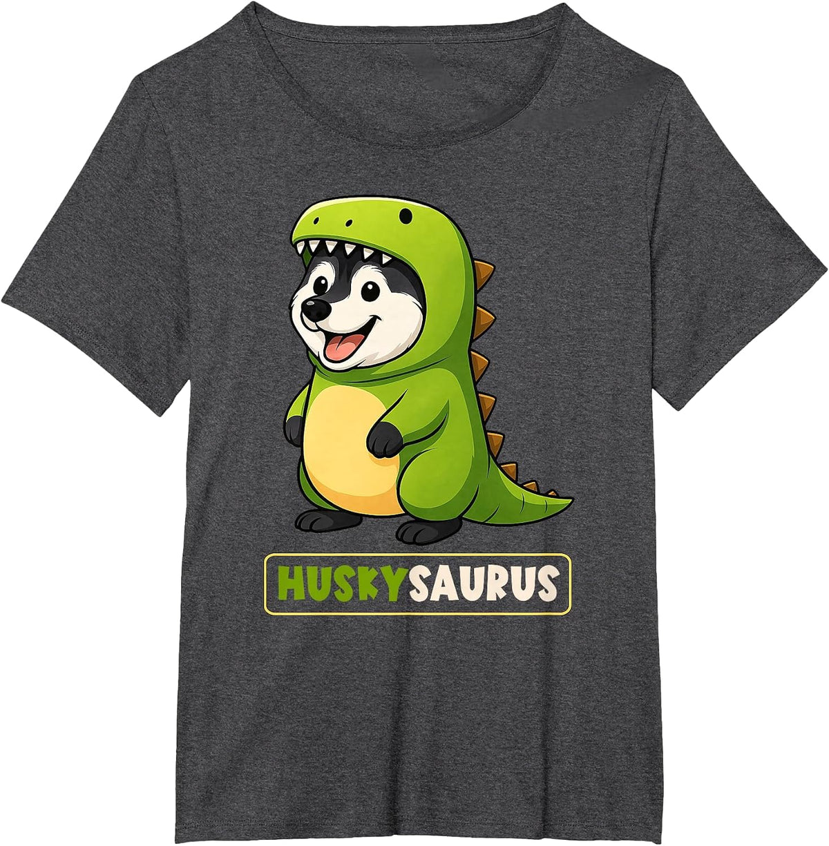 Husky Dinosaur Costume Trex Huskysaurus Animal Lover Mom Dad T-Shirt - Dark Heather Grey