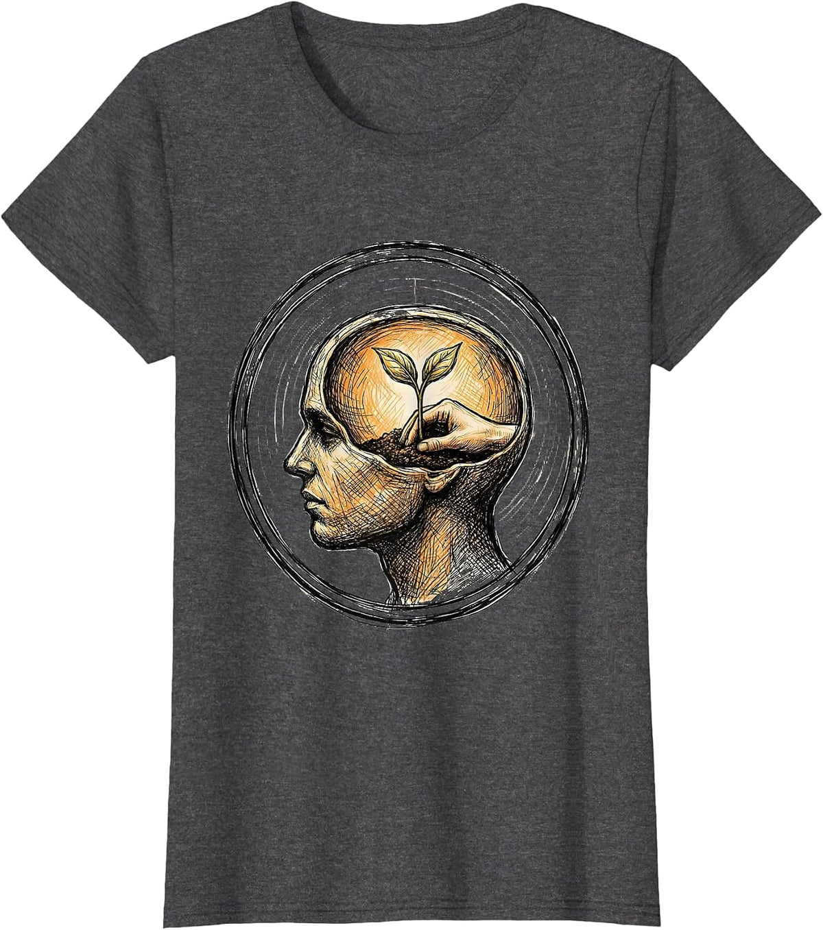 Women's Paraprofessional Hand Planting Knowledge Seed T-Shirt - Dark Heather Grey