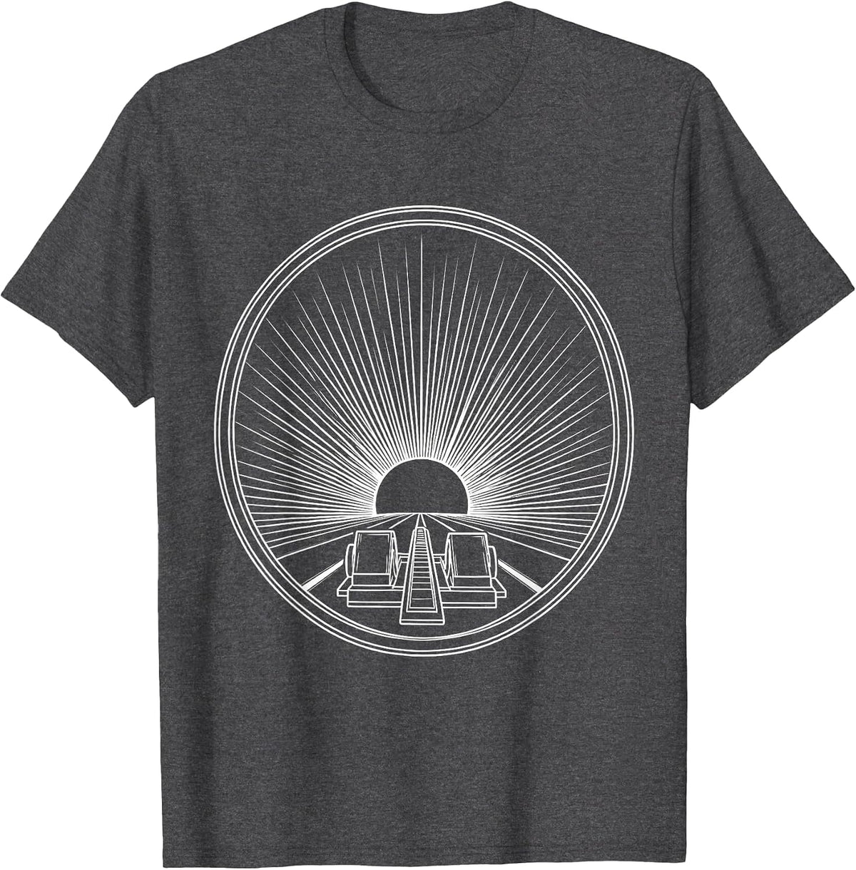 Sunrise Starting Block Athleisure Graphic T-Shirt - Dark Heather Grey