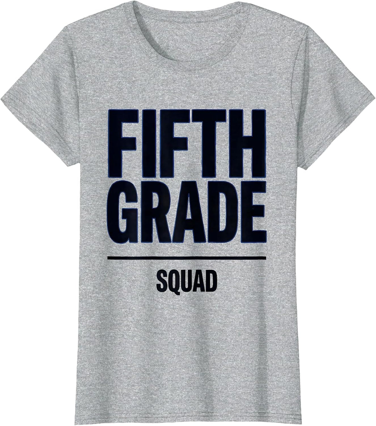 Women's Fifth Grade Squad Cheerful Back to School Teacher Student T-Shirt - Heather Grey