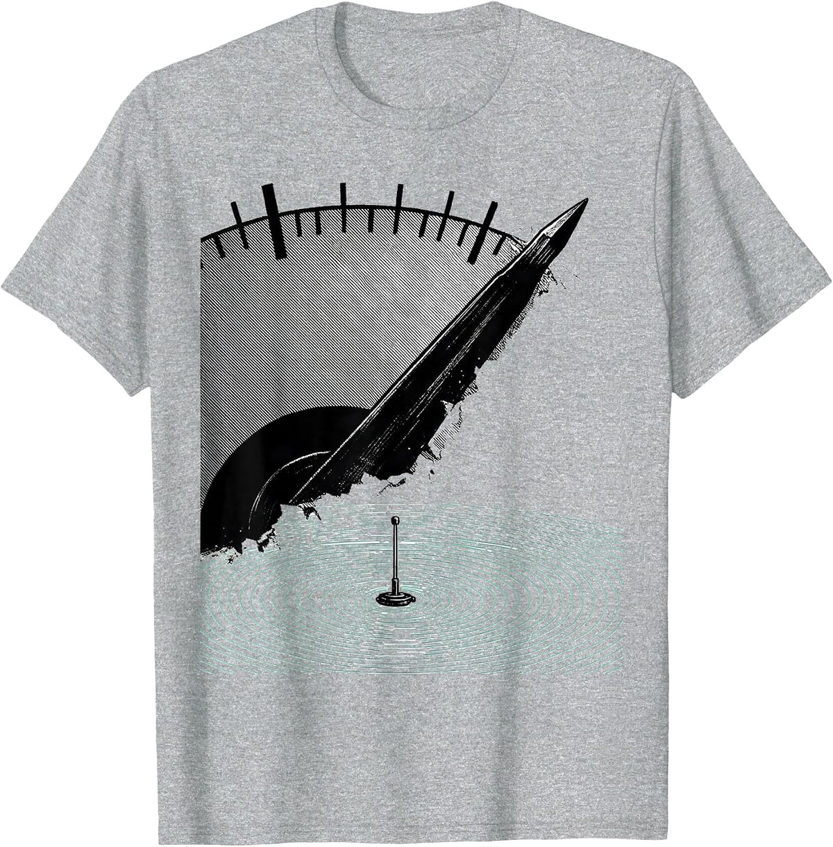 Men's Analog Meter Needle Ham Radio Operator Humor T-Shirt - Heather Grey