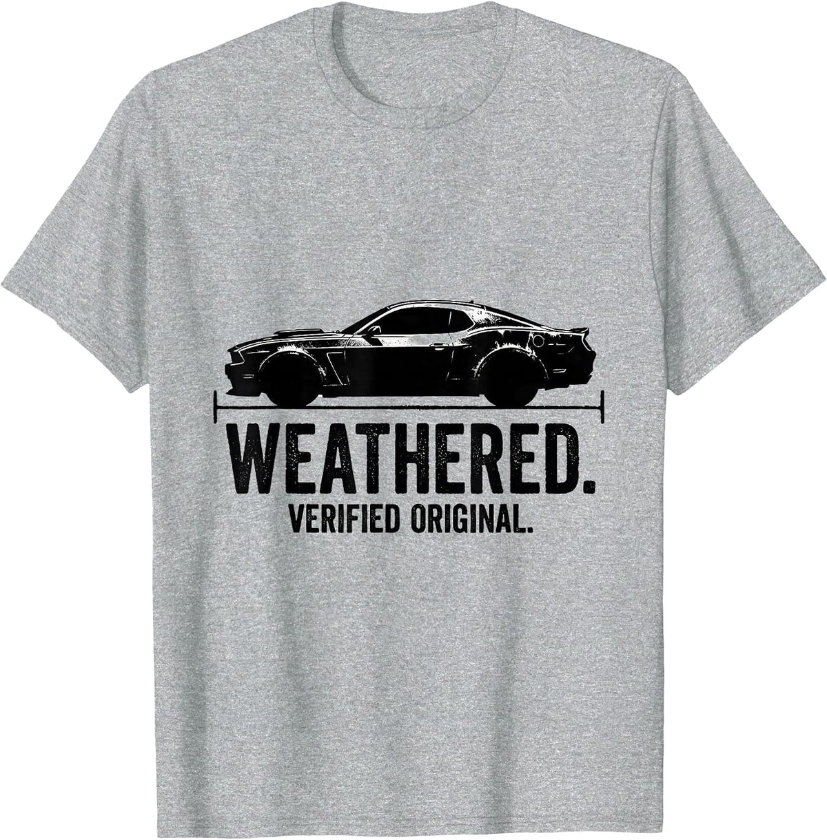 Men's Weathered Verified Original Funny Classic Car Guy Birthday T-Shirt - Heather Grey