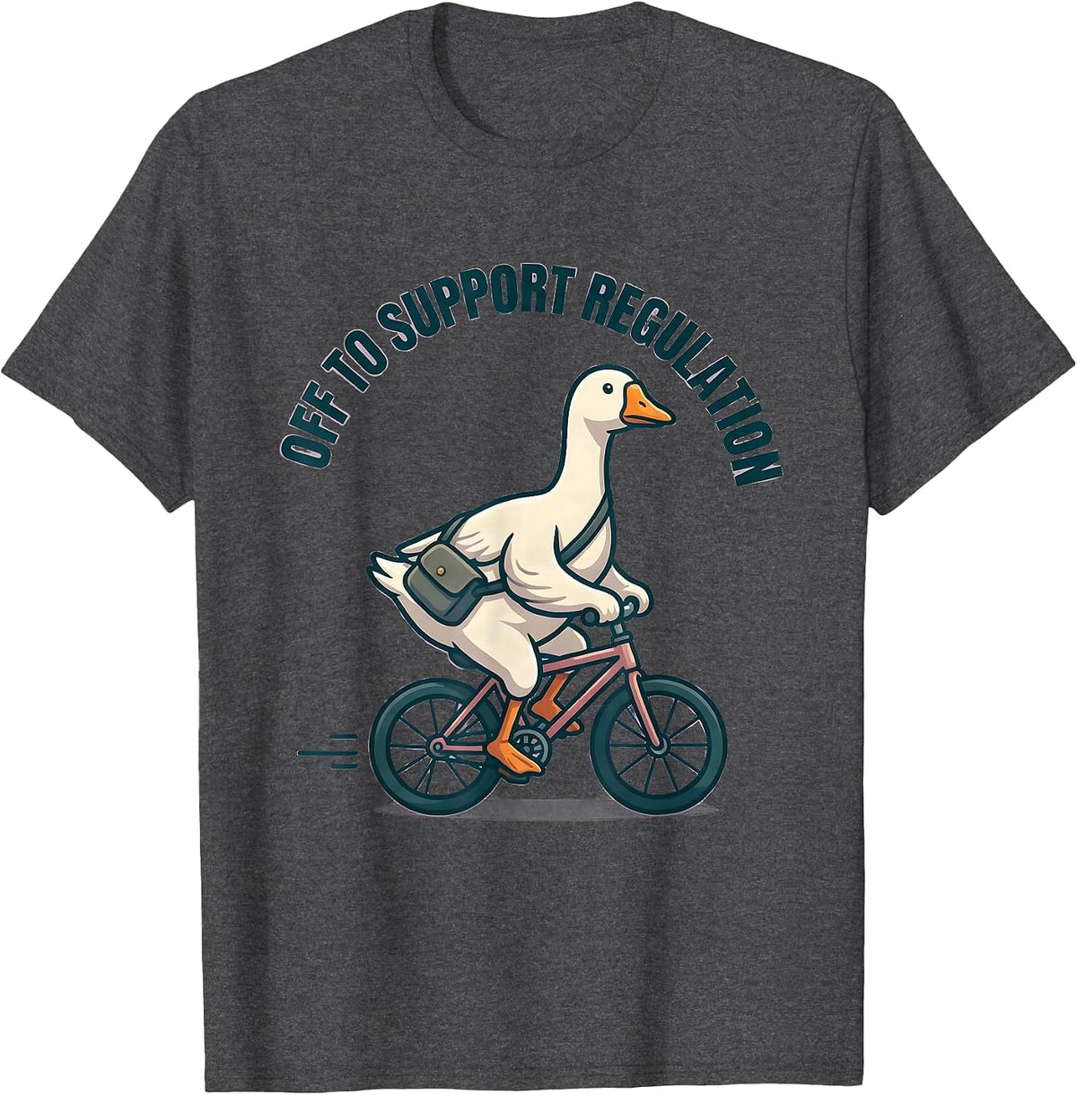 Off to Support Regulation Cute Kawaii Mental Health T-Shirt - Dark Heather Grey