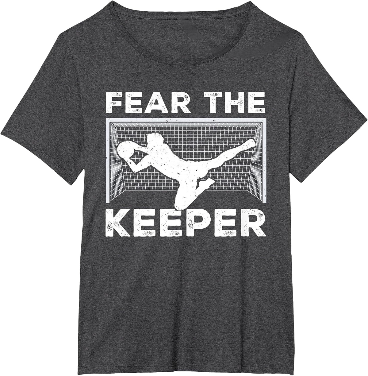 Fear The Keeper Funny Soccer Goalkeeper Goalie Men T-Shirt - Dark Heather Grey