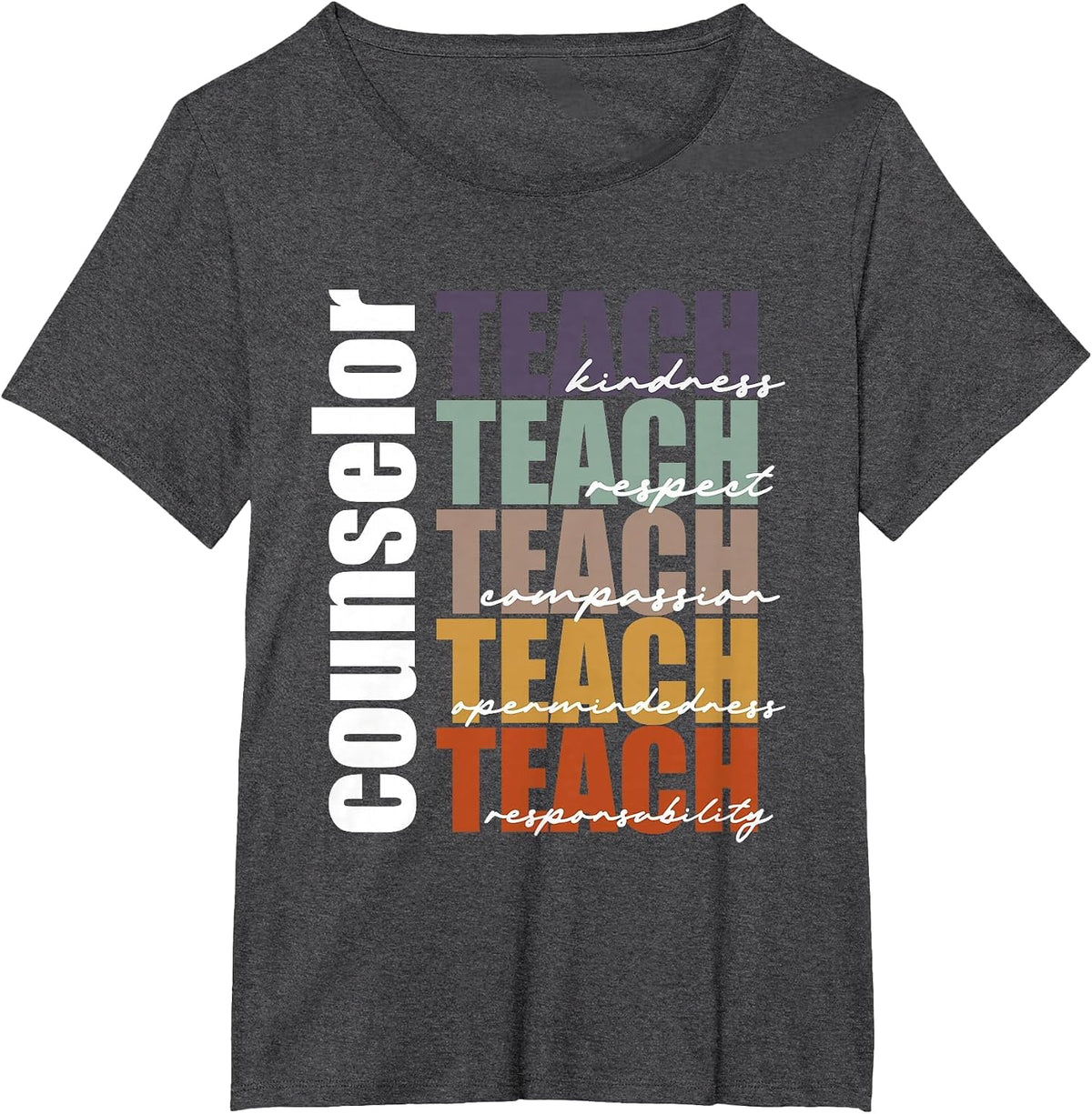 Counselor Teach Counselor School Worker Team Back to School T-Shirt - Dark Heather Grey