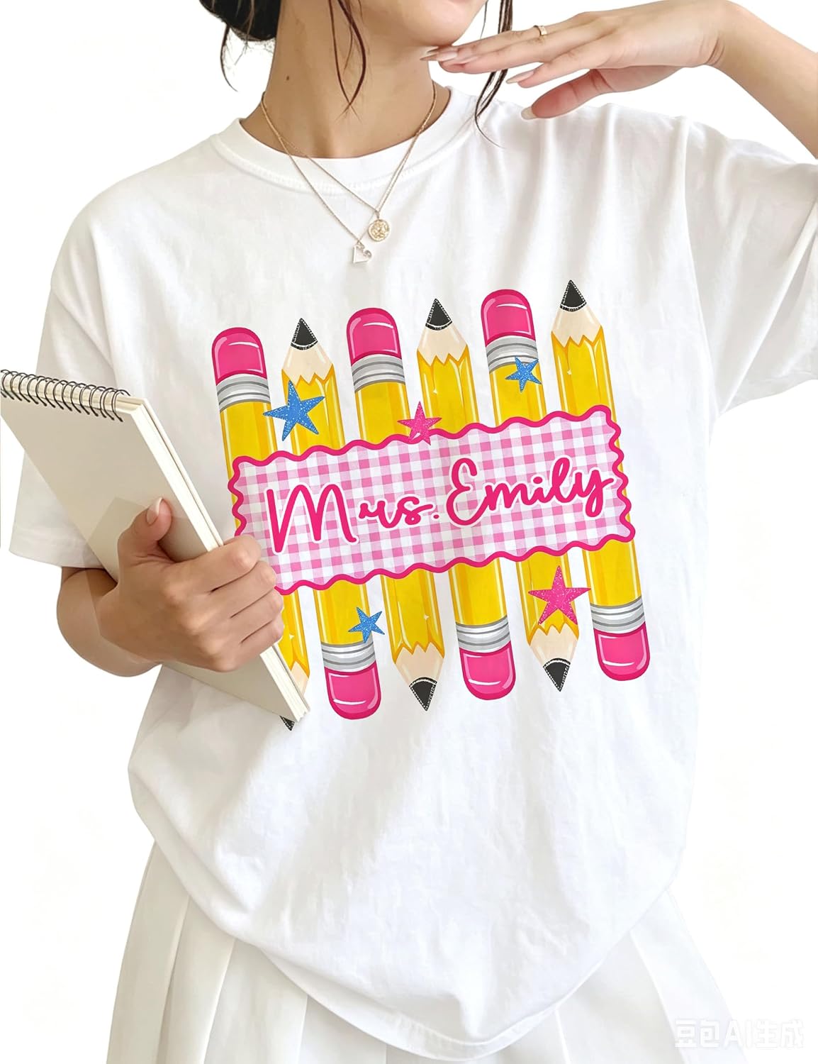 Custom Girlfriend Wife Face Seamless T-Shirt Personalized Photo All Over Print Shirt for Men - Teacher Tee-2061