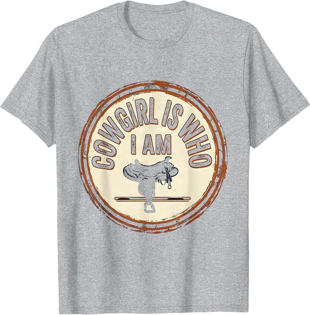 Men's Cowgirl Is Who I Am Vintage Western Rodeo Identity Pride T-Shirt - Heather Grey