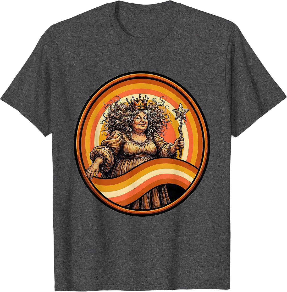 Men's Disheveled Fairy Godmother Broken Wand Graphic T-Shirt - Dark Heather Grey