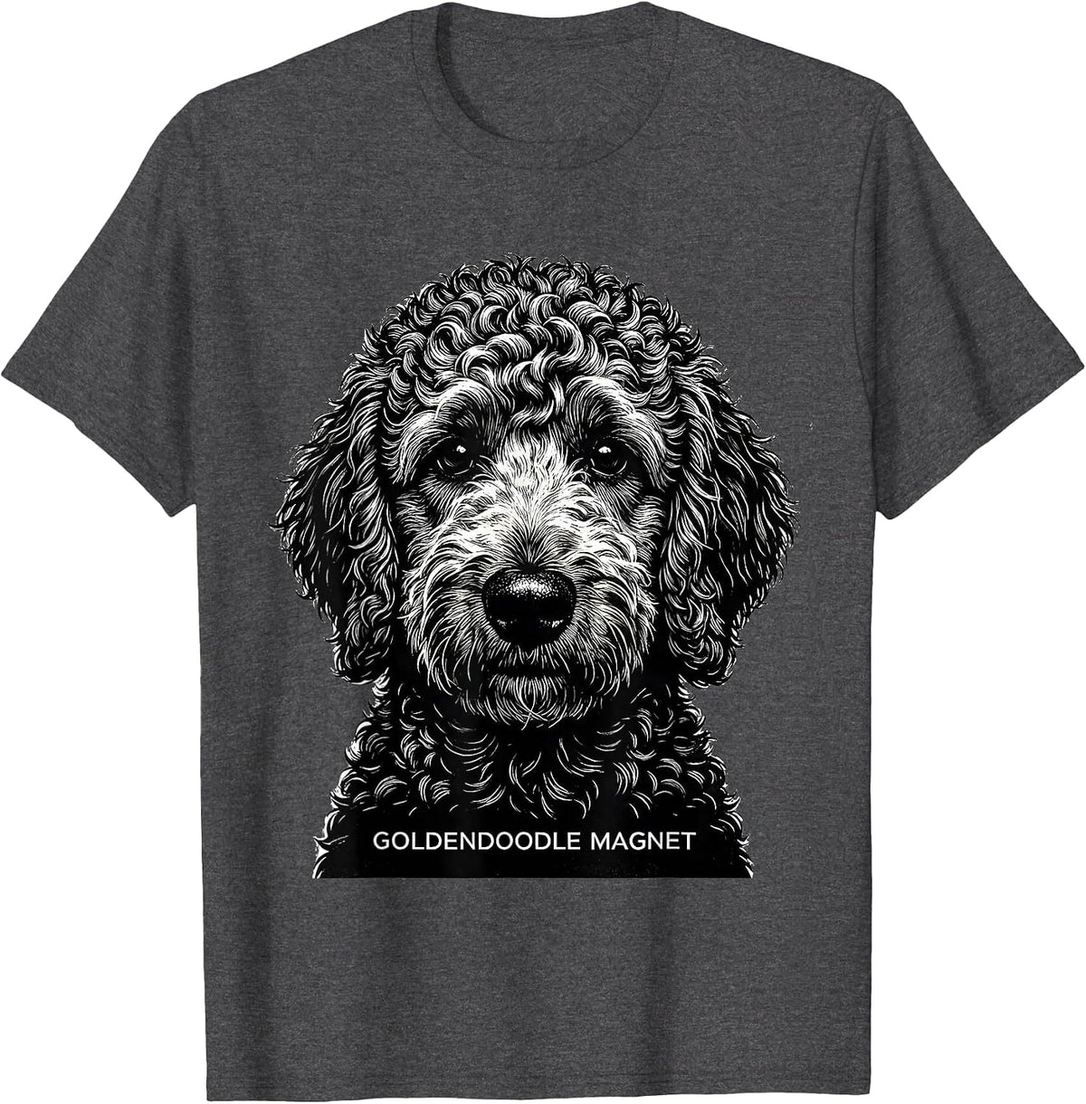 Goldendoodle Magnet Funny Doodle Dog Owner Humor T-Shirt - Dark Heather Grey