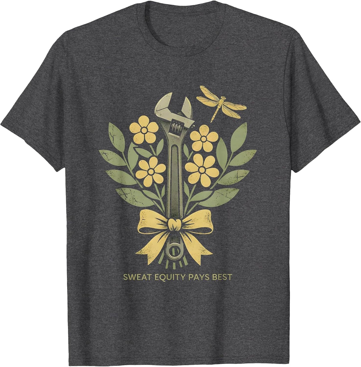 Sweat Equity Pays Best Blue Collar Design T-Shirt - Dark Heather Grey