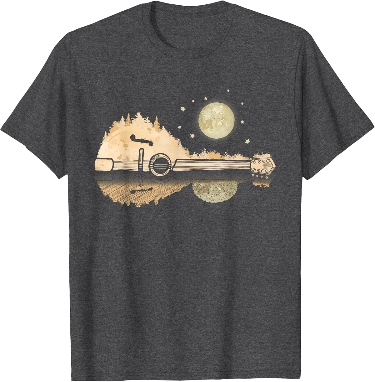 Mandolin Player Country Music Lover Bluegrass Mandolin T-Shirt - Dark Heather Grey