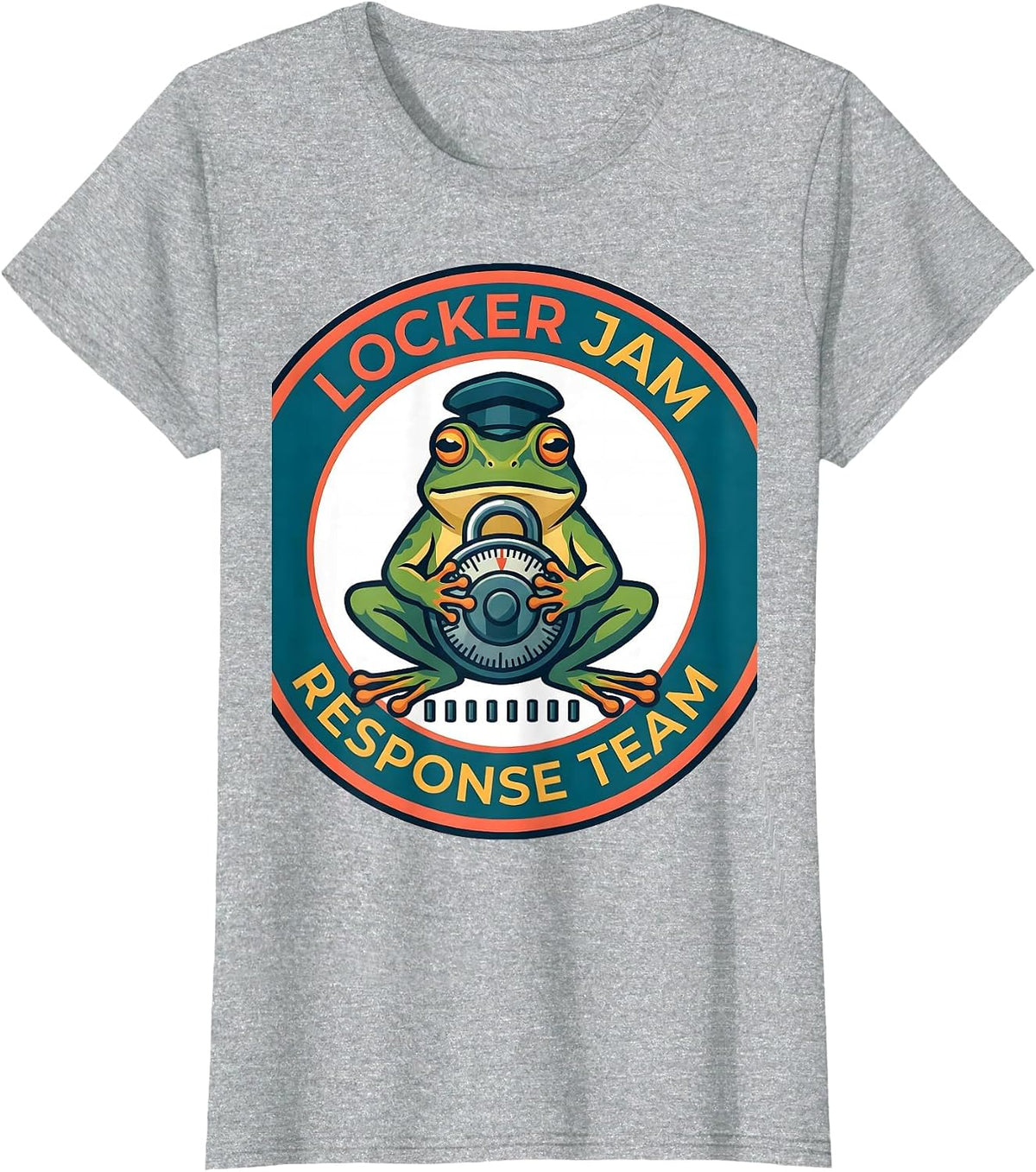 Locker Jam Response Team Funny Teacher Frog Back To School T-Shirt - Heather Grey