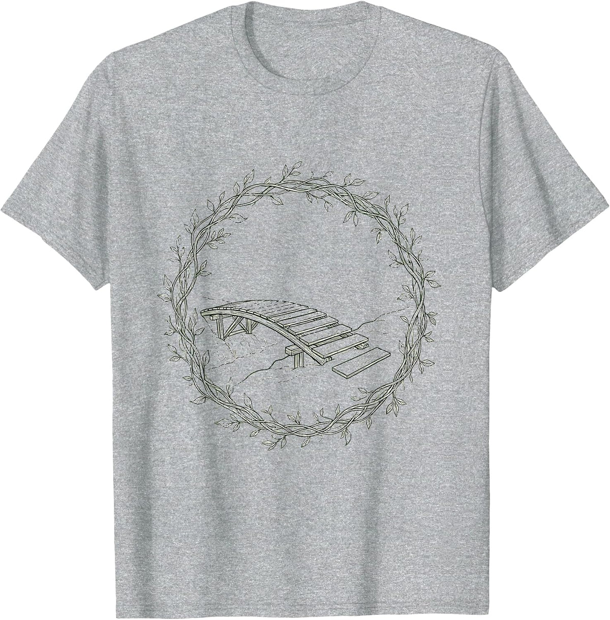 Men's Building Bridges Mental Health Awareness Graphic T-Shirt - Heather Grey