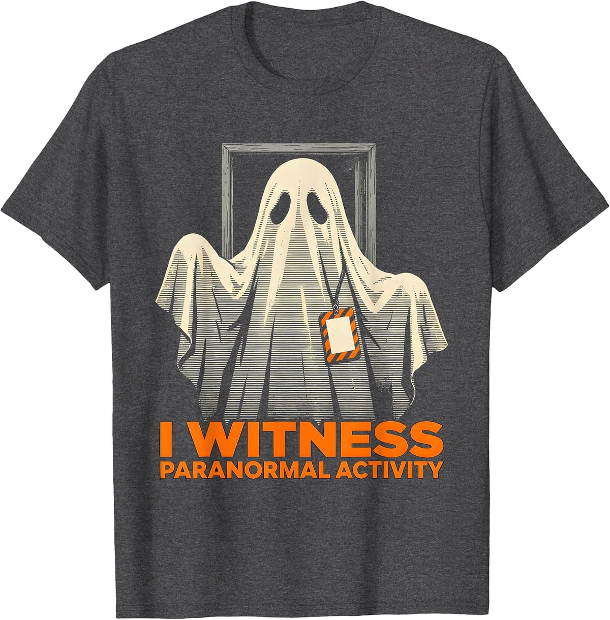 I Witness Para Normal Activity Funny Paraprofessional Ghost T-Shirt - Dark Heather Grey