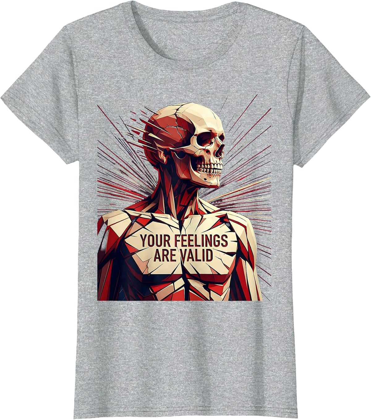 Your Feelings Are Valid Mental Health Awareness T-Shirt - Heather Grey