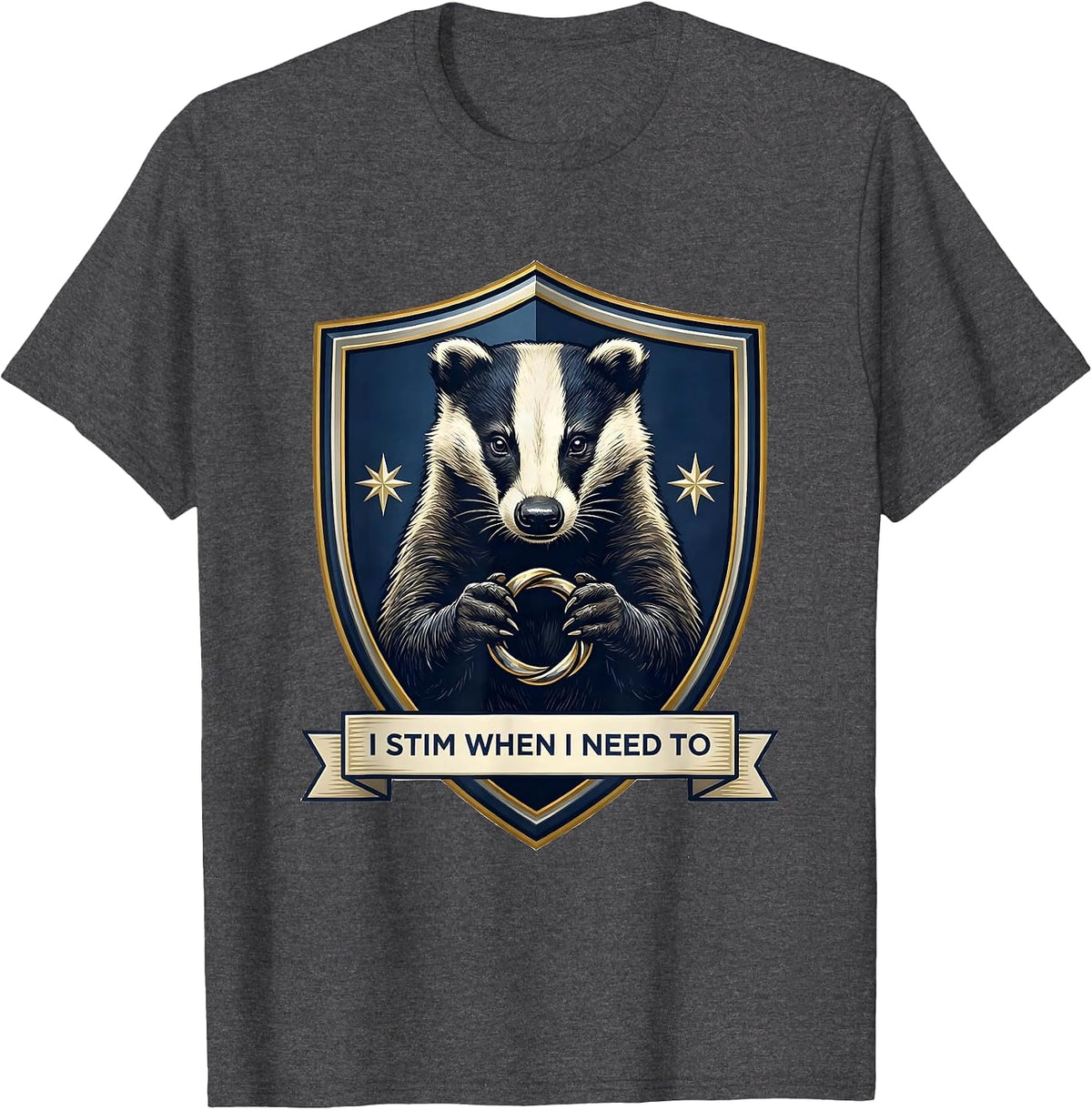 Men's I Stim When I Need To Funny Neurodivergent ADHD Awareness T-Shirt - Dark Heather Grey