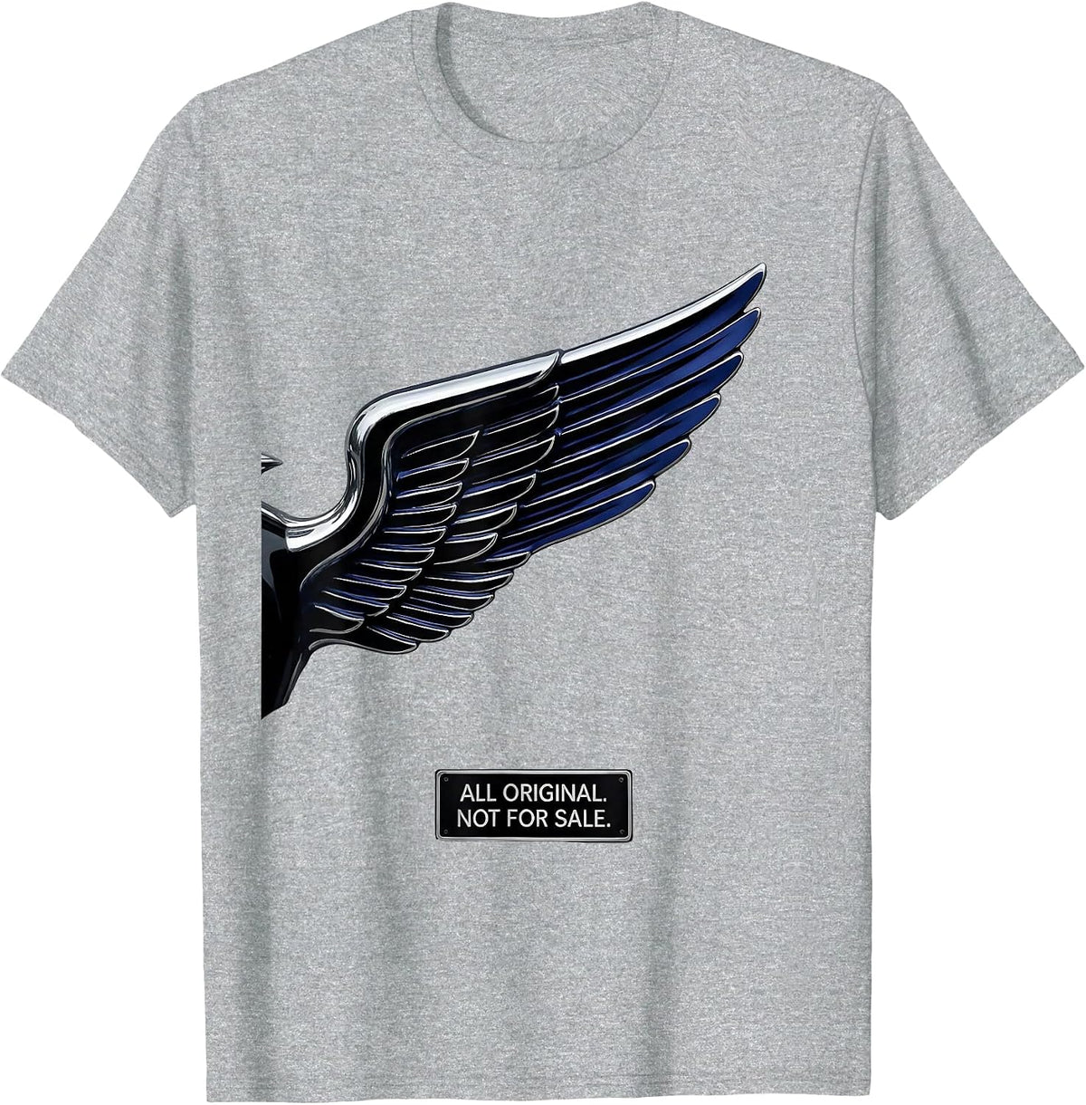 Men's All Original Not For Sale Classic Car Guy Deadpan Humor T-Shirt - Heather Grey