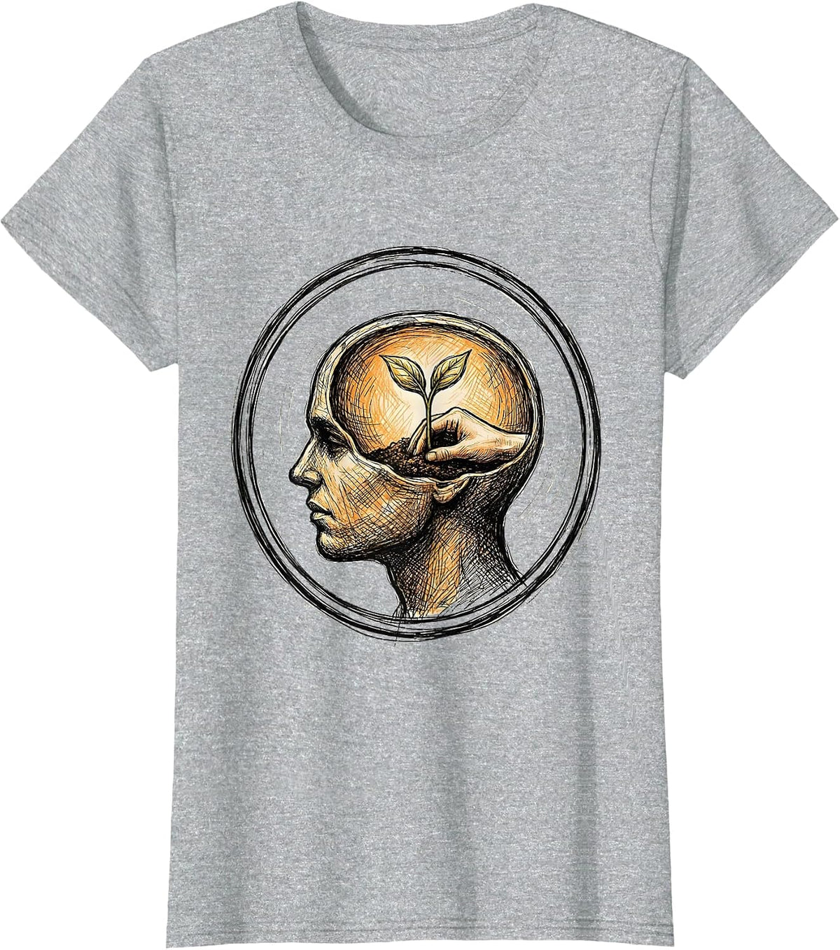 Women's Paraprofessional Hand Planting Knowledge Seed T-Shirt - Heather Grey