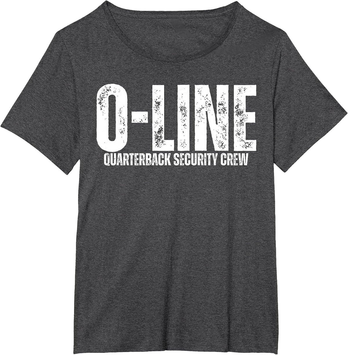 O-Line Quarterback Security Crew Football Offensive Lineman Shirt Tee T-Shirt - Dark Heather Grey