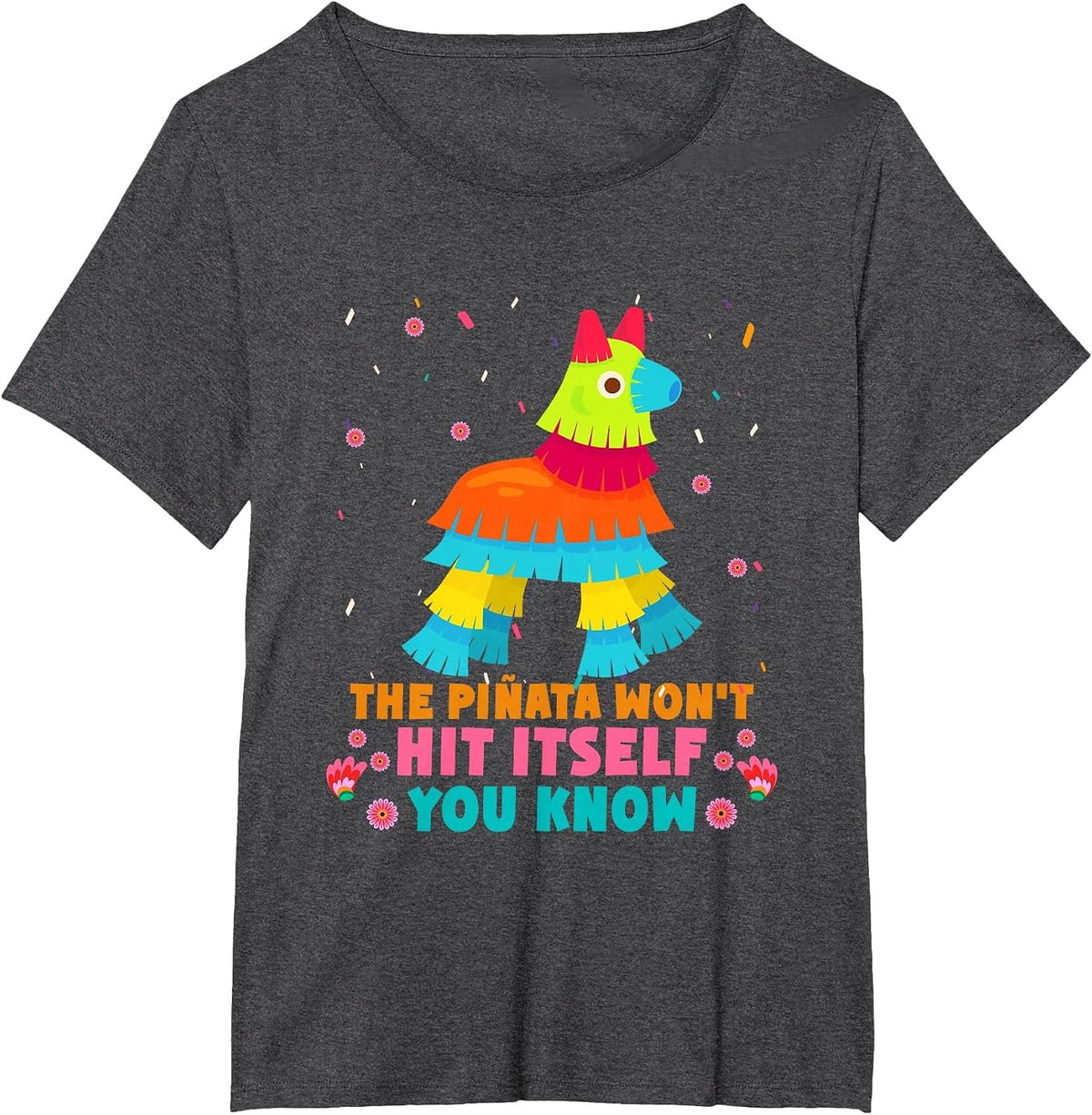 Pinata Funny Cinco De Mayo Mexican Party Fiesta T-Shirt - Dark Heather Grey