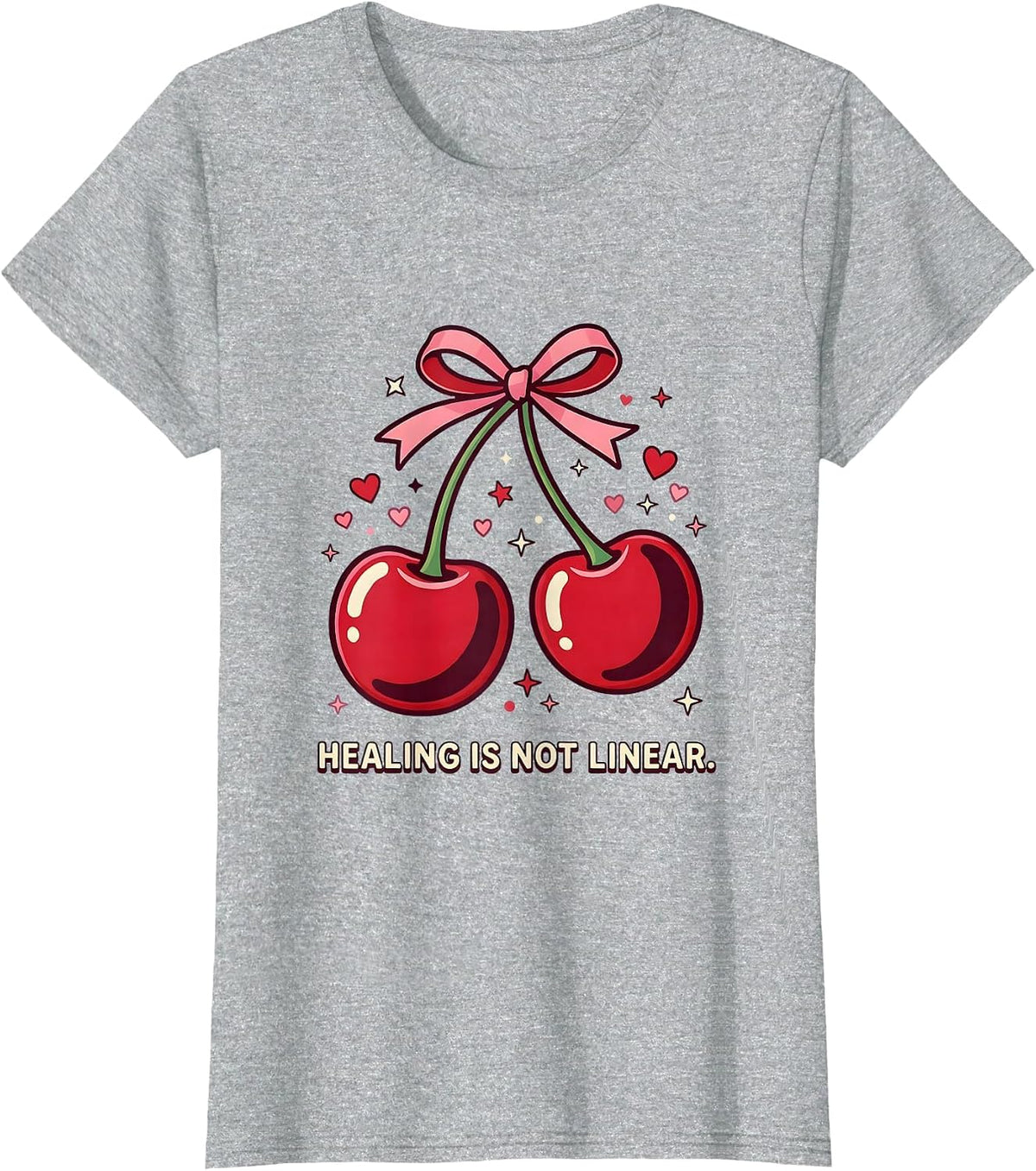Healing Is Not Linear Mental Health Awareness T-Shirt - Heather Grey