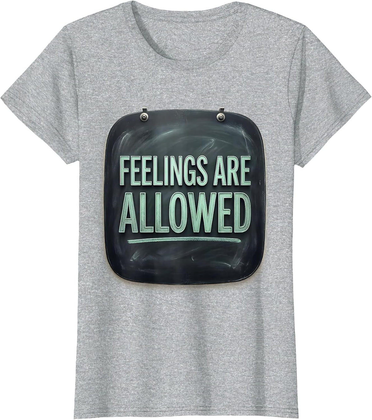 Feelings Are Allowed Mental Health Awareness Supportive T-Shirt - Heather Grey