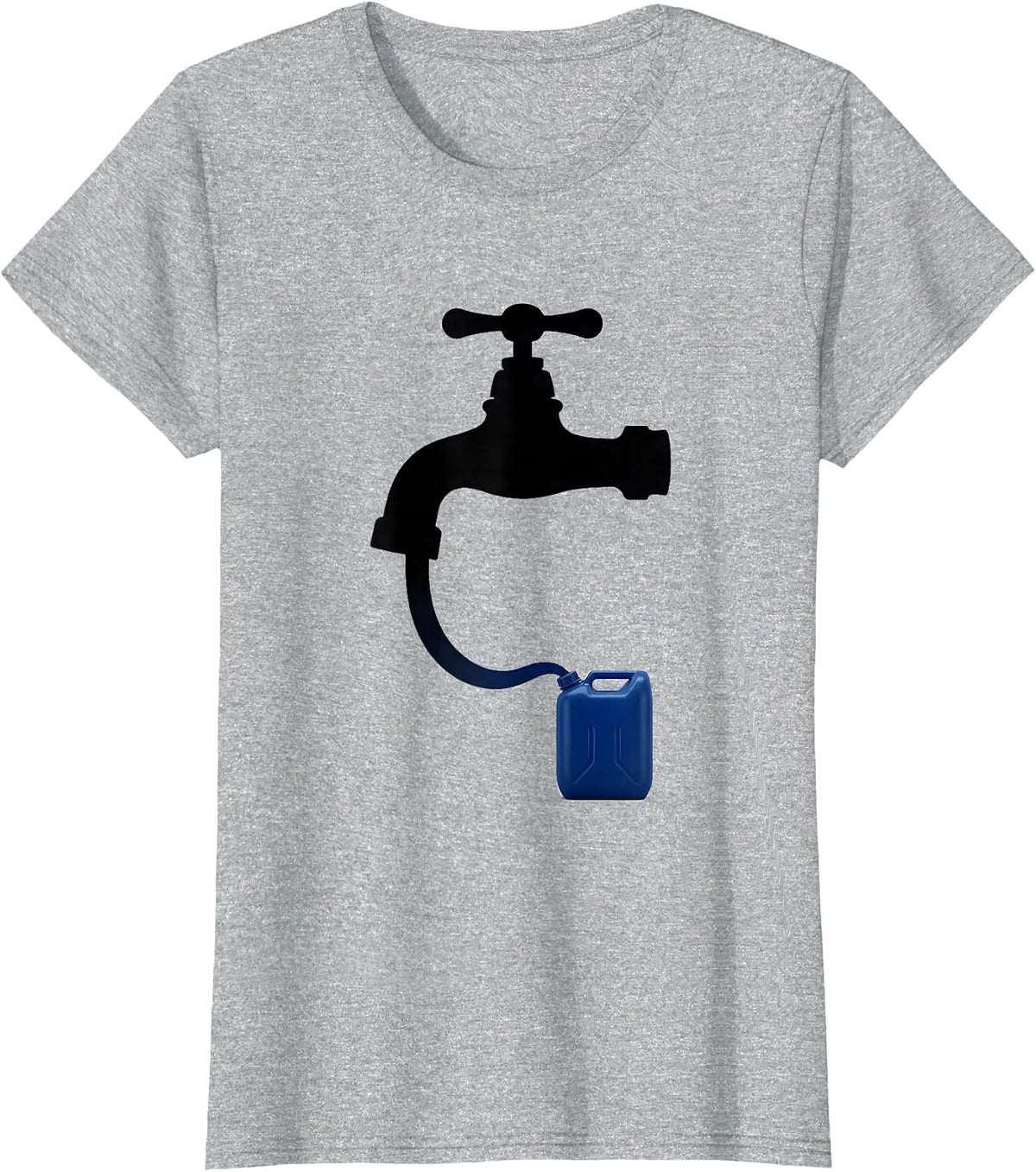 Faucet Jerry Can Minimalist Van Life Nomad T-Shirt - Heather Grey