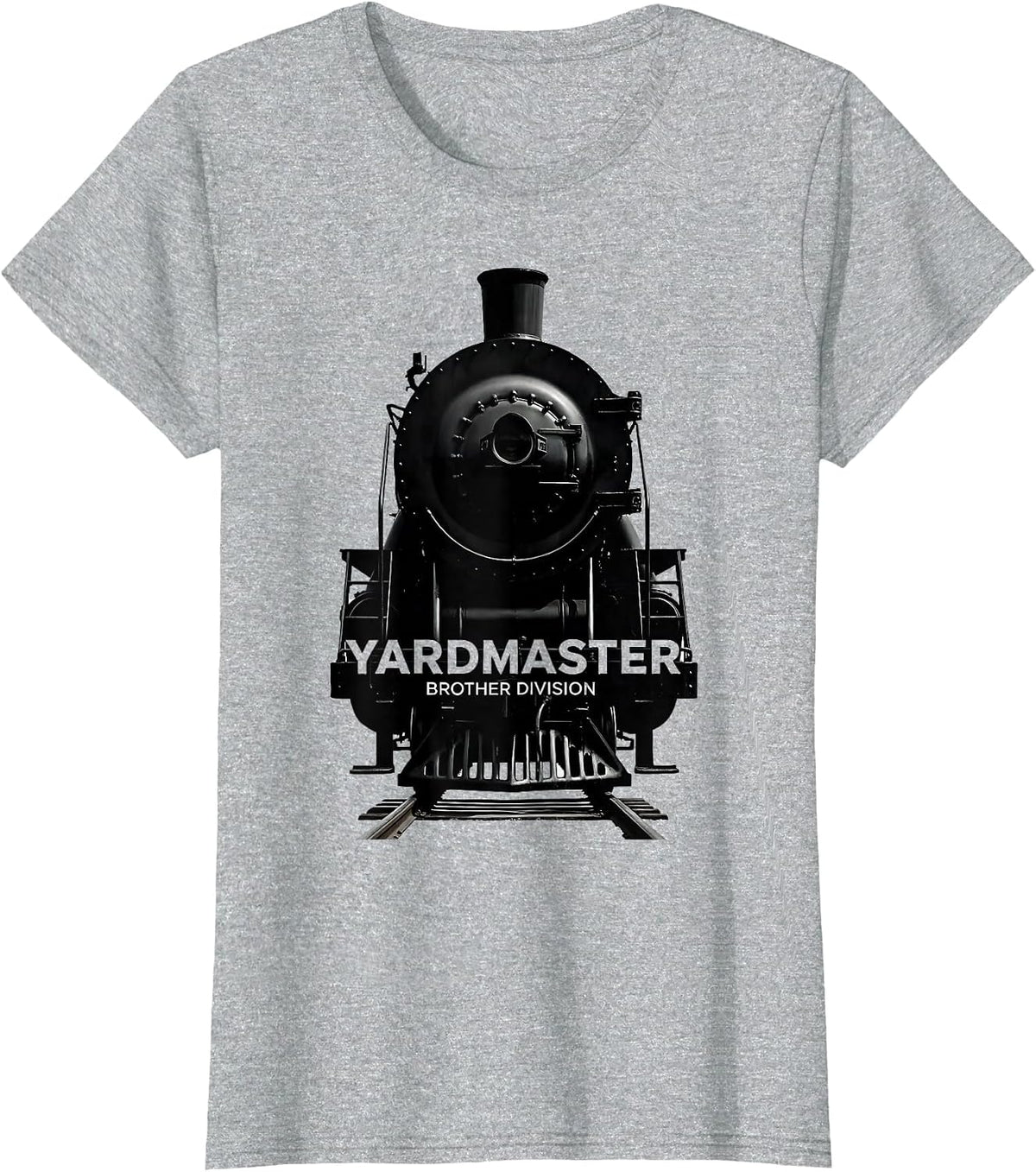 Yardmaster Brother Division Funny Train Enthusiast Model T-Shirt - Heather Grey