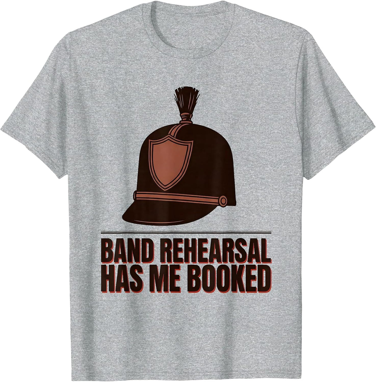 Men's Band Rehearsal Has Me Booked Funny Marching Band Camp Gift T-Shirt - Heather Grey