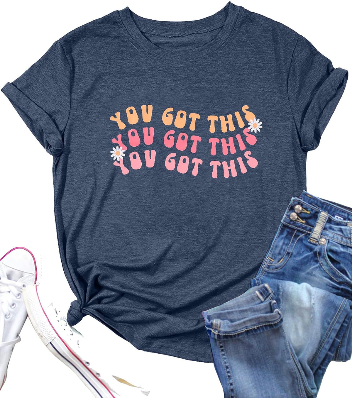 You Got This Shirt Women Teacher Graphic Testing Tshirts Funny Back to School Encouraging Short Sleeve Tees Tops - Blue