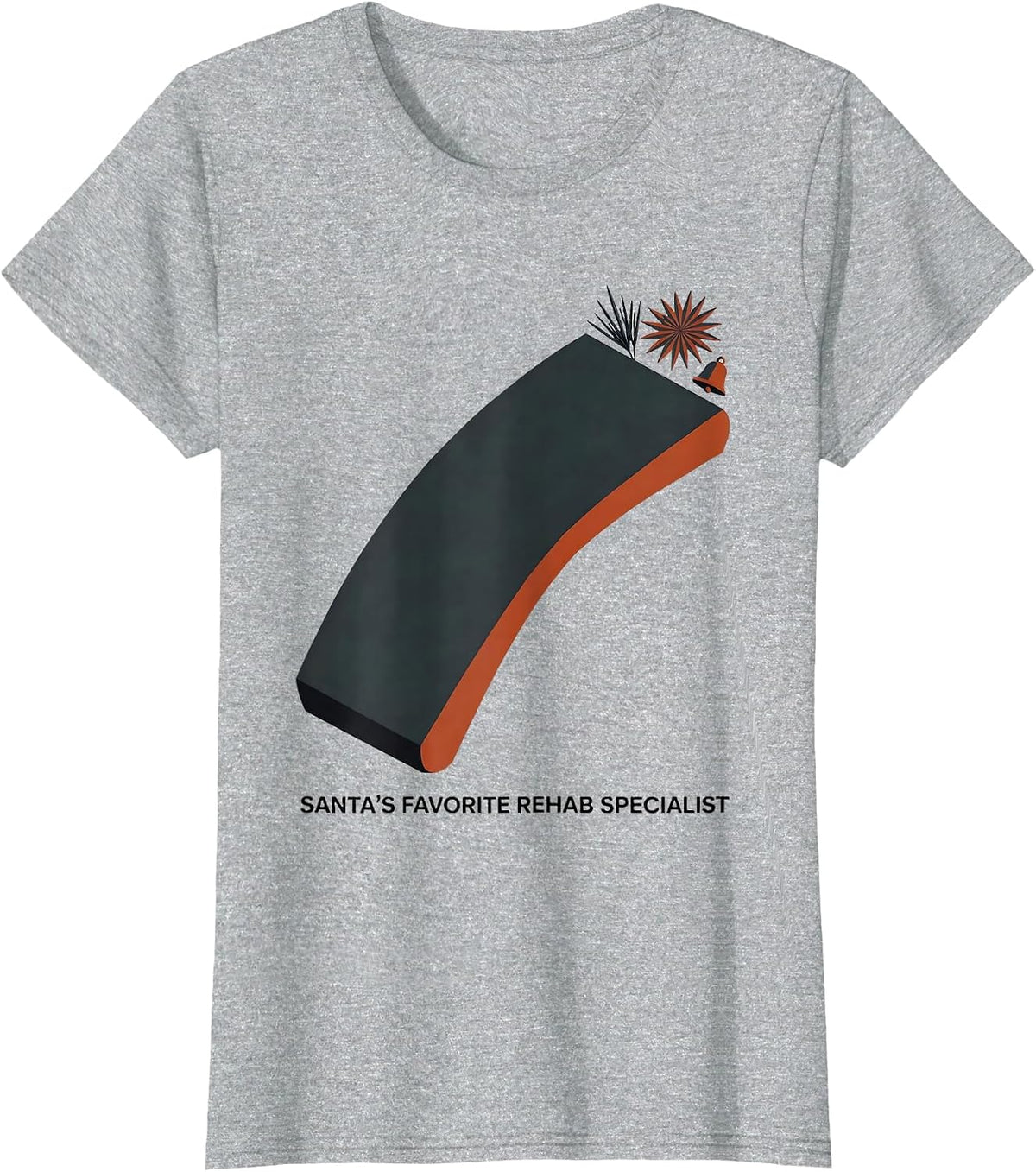 Santa's Favorite Rehab Specialist Midcentury Modern Physical T-Shirt - Heather Grey