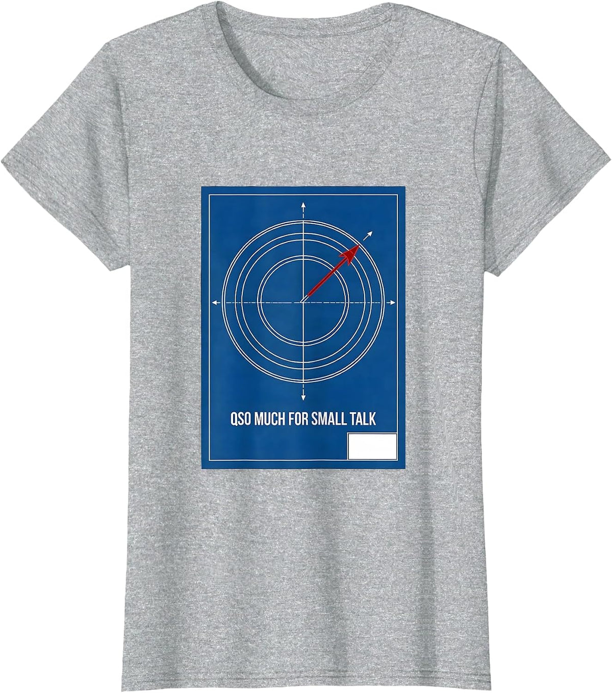 Women's QSO Much For Small Talk Funny Ham Radio Operator Enthusiast T-Shirt - Heather Grey