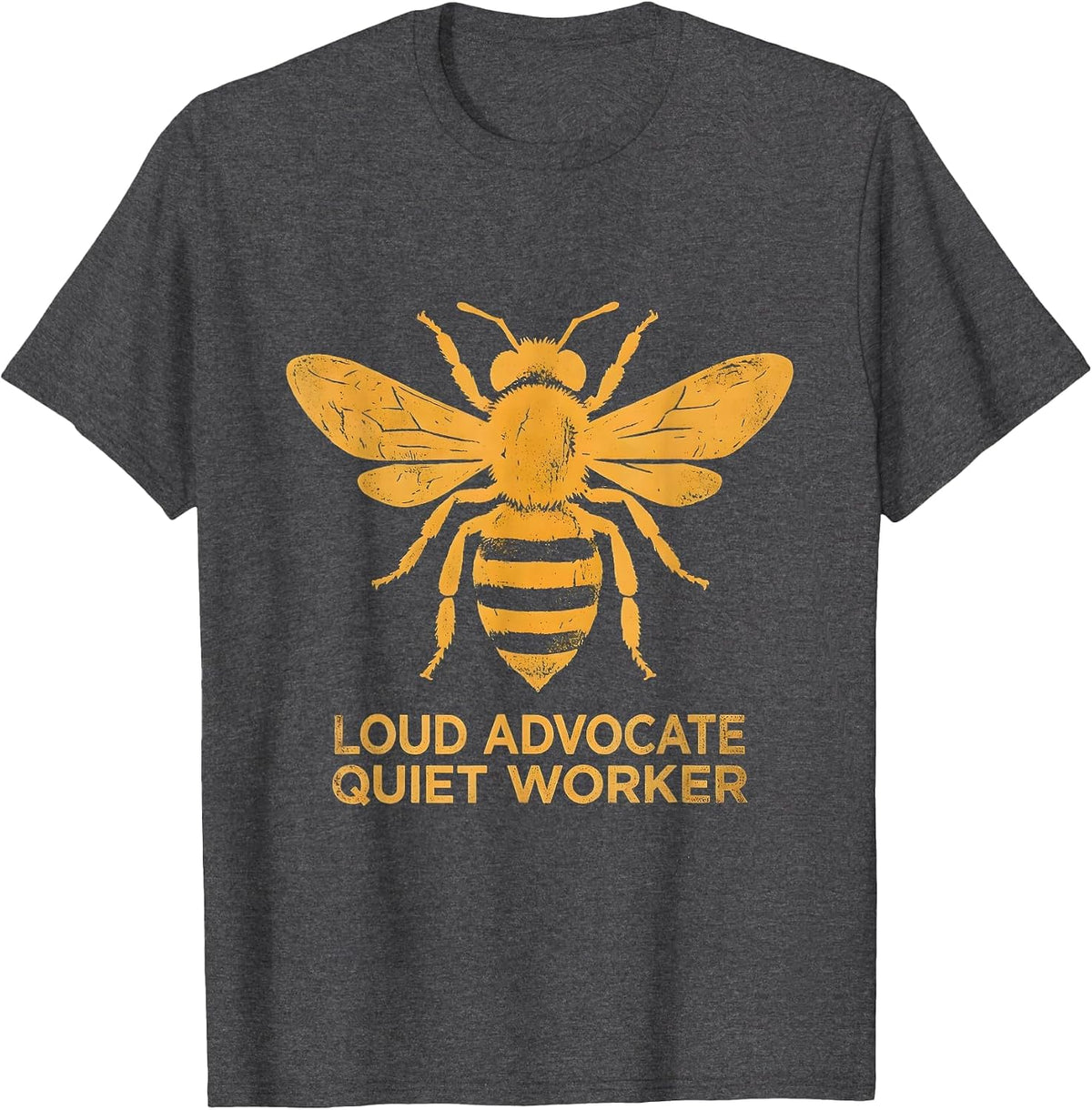 Loud Advocate Quiet Worker Paraprofessional Design T-Shirt - Dark Heather Grey