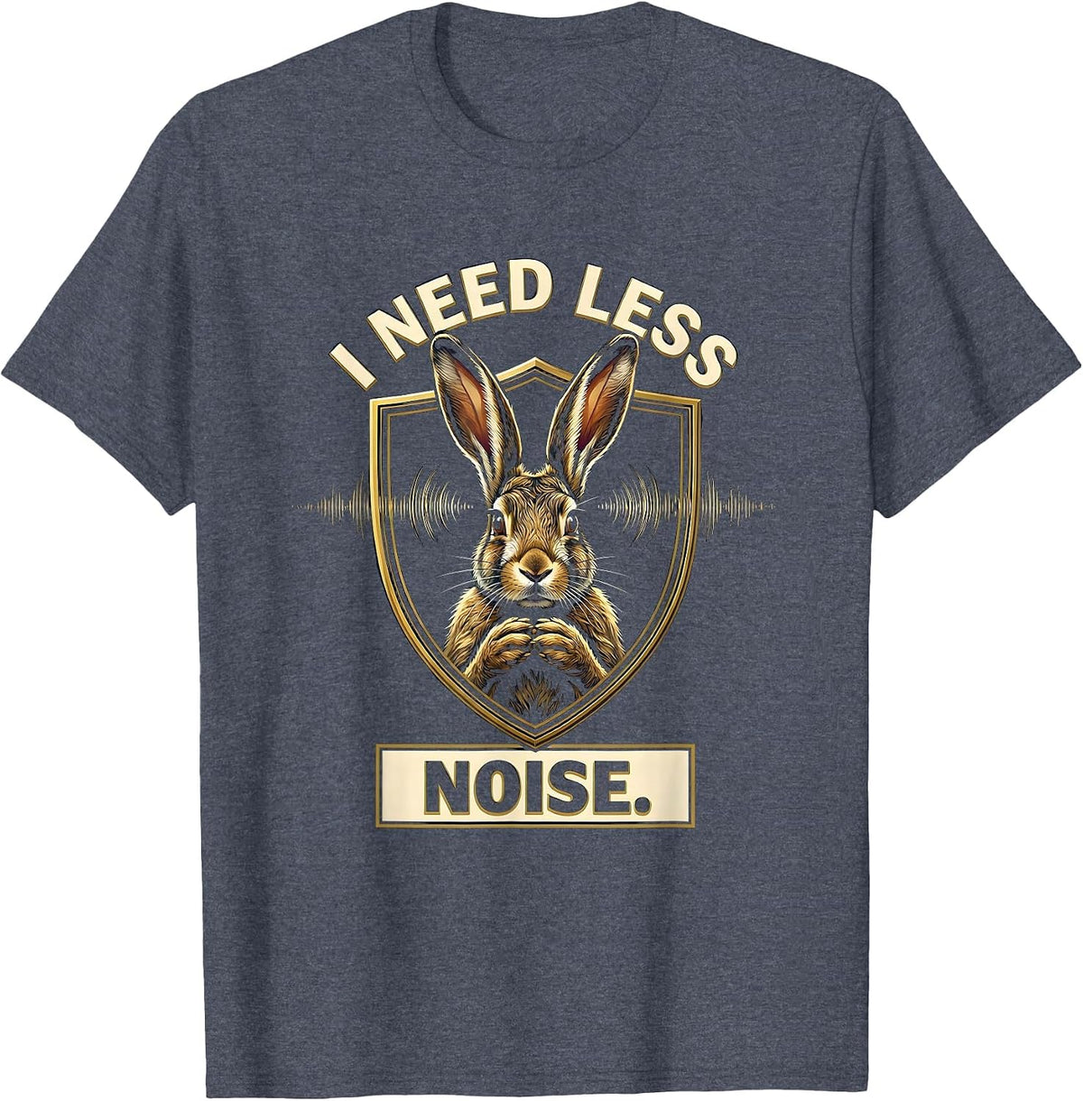 I Need Less Noise Neurodivergent Autism ADHD Awareness T-Shirt - Heather Blue