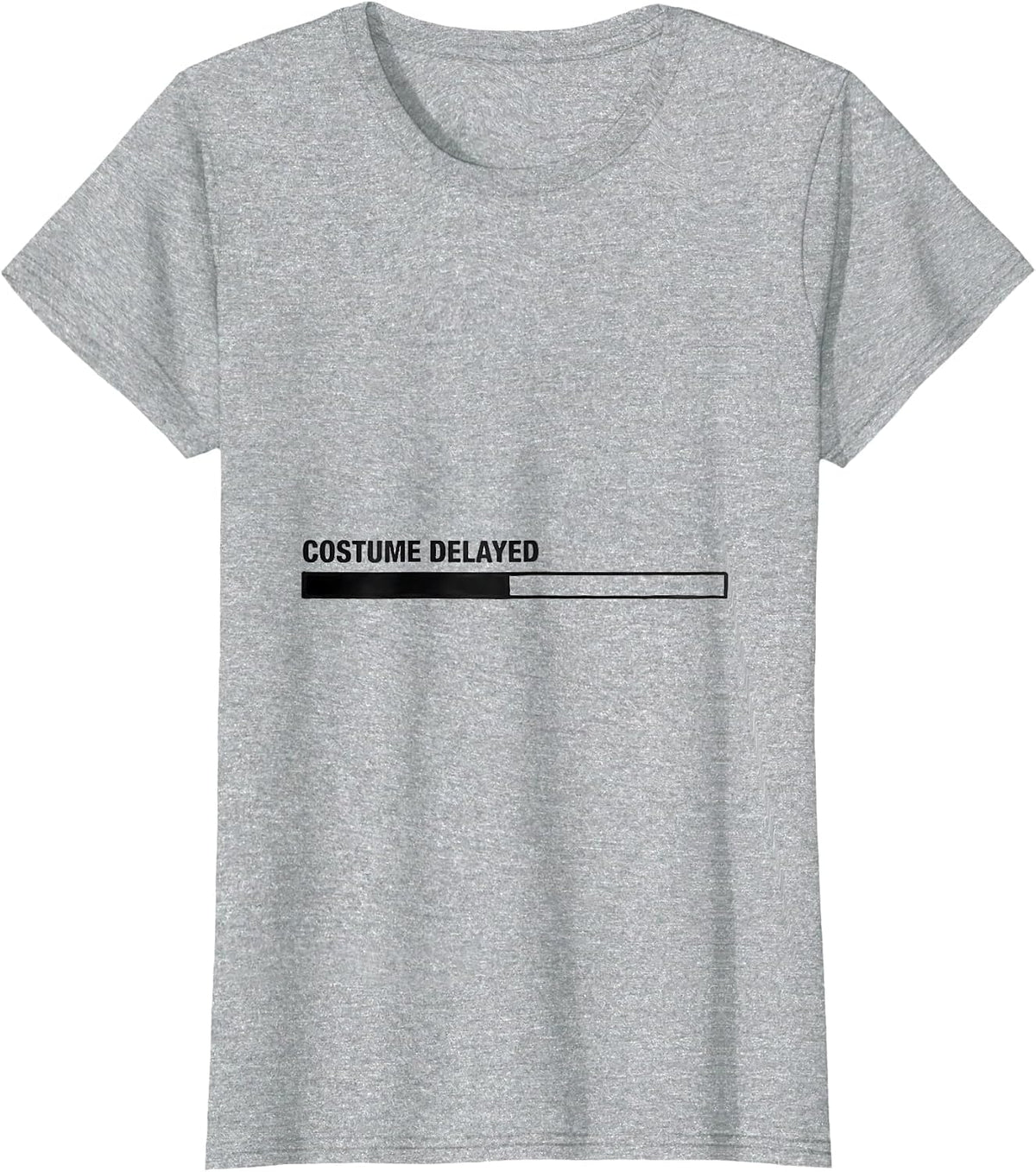 Costume Delayed Minimalist Halloween Joke T-Shirt - Heather Grey