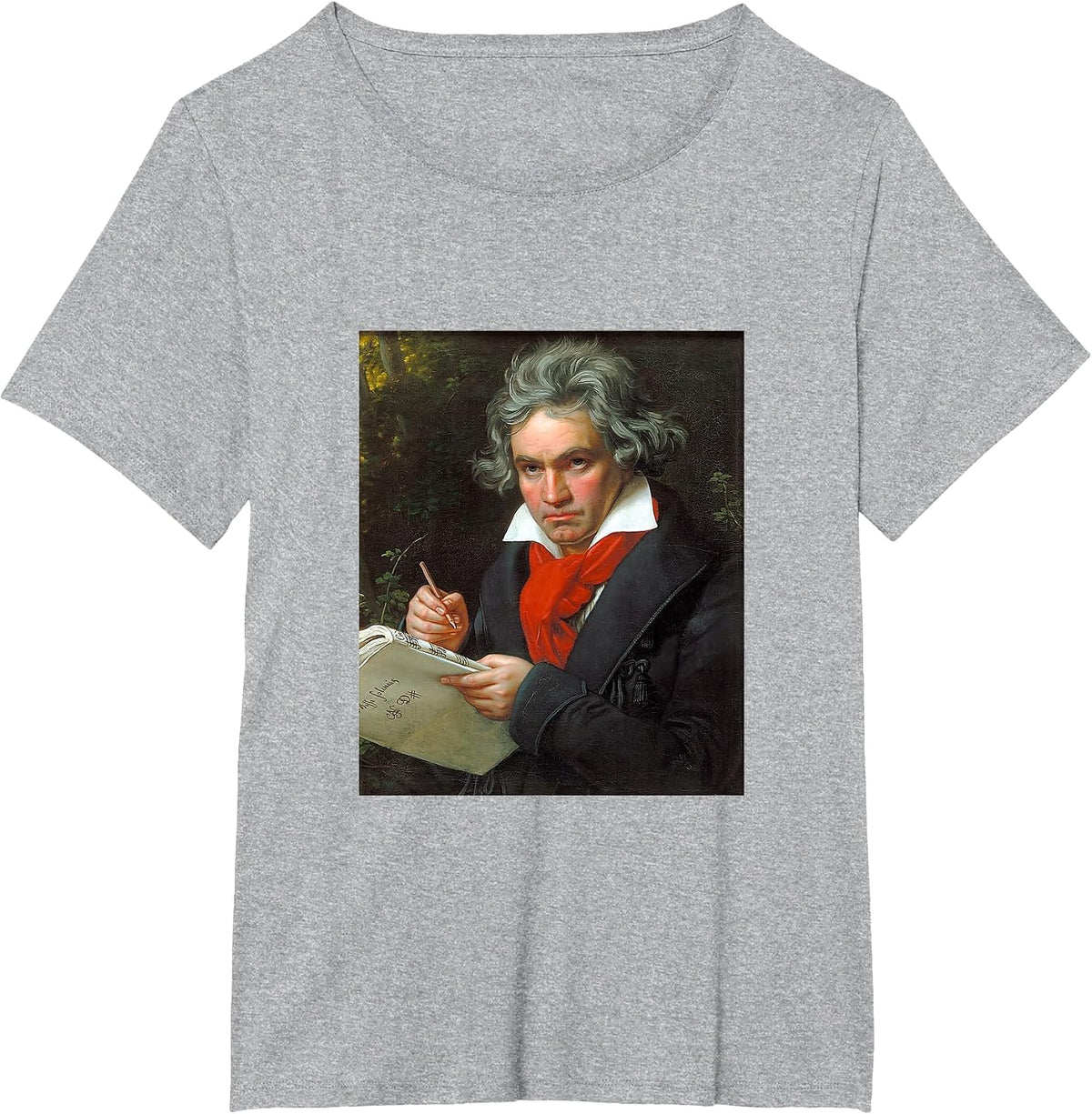Ludwig Van Beethoven - Portrait T-Shirt - Heather Grey