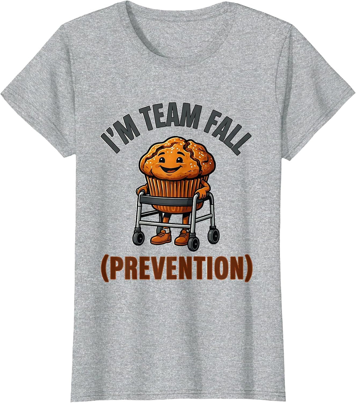 Women's I'm Team Fall Prevention Funny Nurse Physical Therapy PT OT T-Shirt - Heather Grey