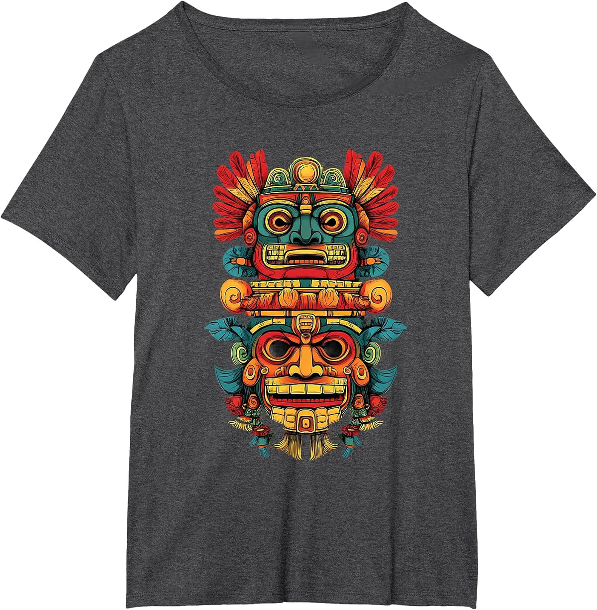 Aztec God Toltec Inca Quetzalcoatl Native Mexican Pride T-Shirt - Dark Heather Grey