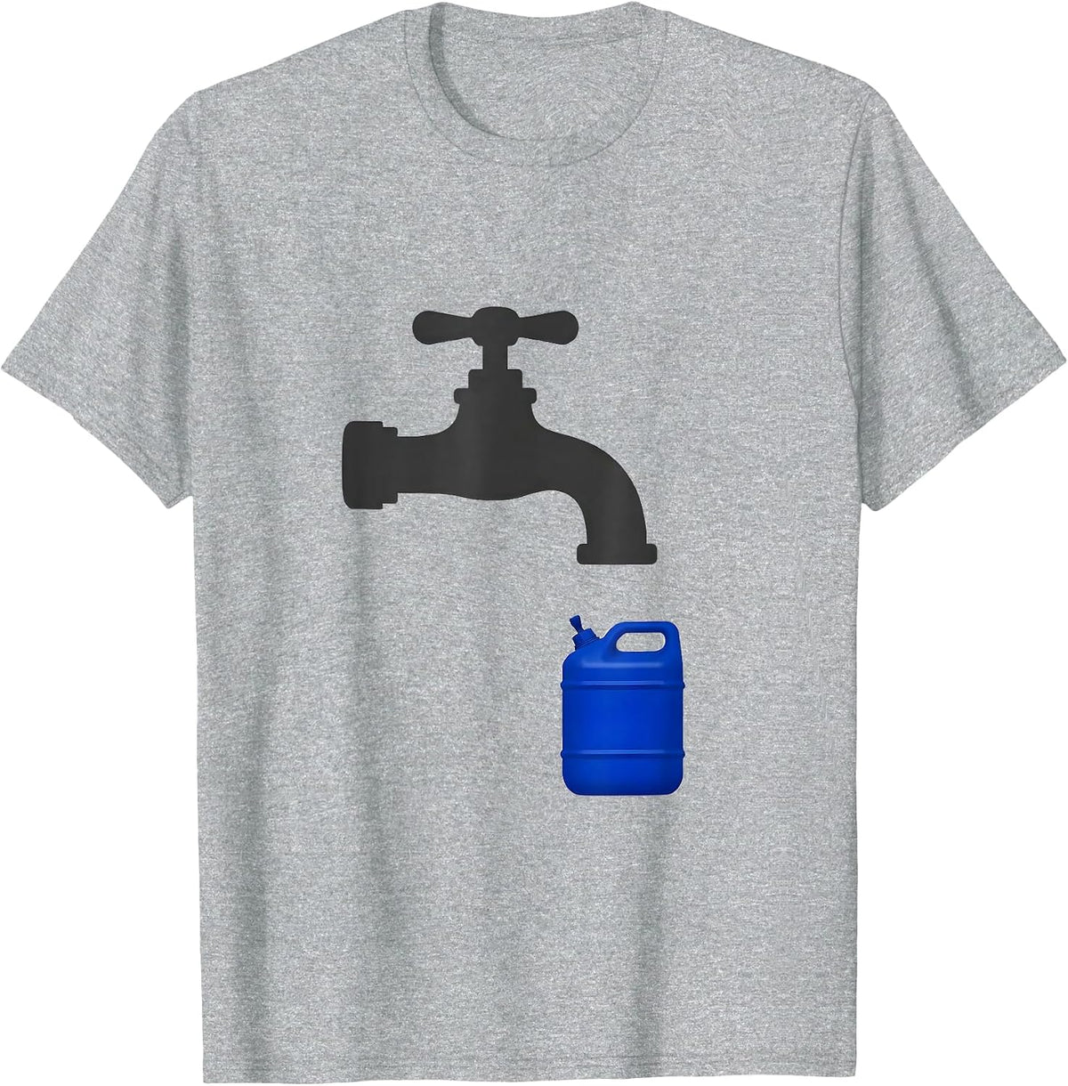 Men's Faucet Jerry Can Minimalist Van Life Nomad T-Shirt - Heather Grey