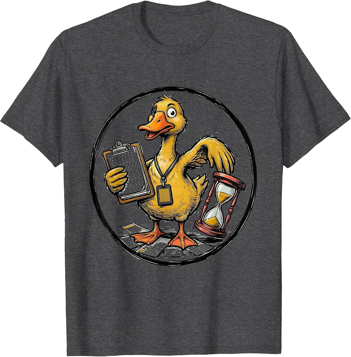 Paraprofessional Goose Workplace Humor Support Staff T-Shirt - Dark Heather Grey