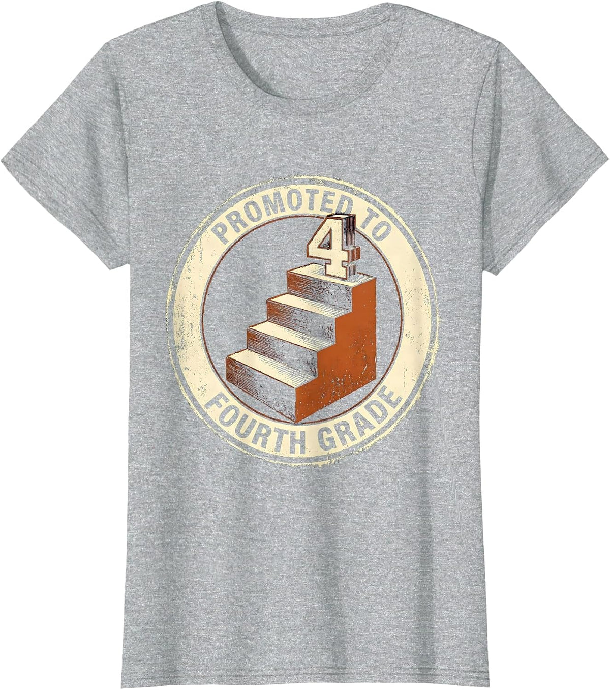 Promoted To Fourth Grade Funny Fourth Grade Back To School T-Shirt - Heather Grey